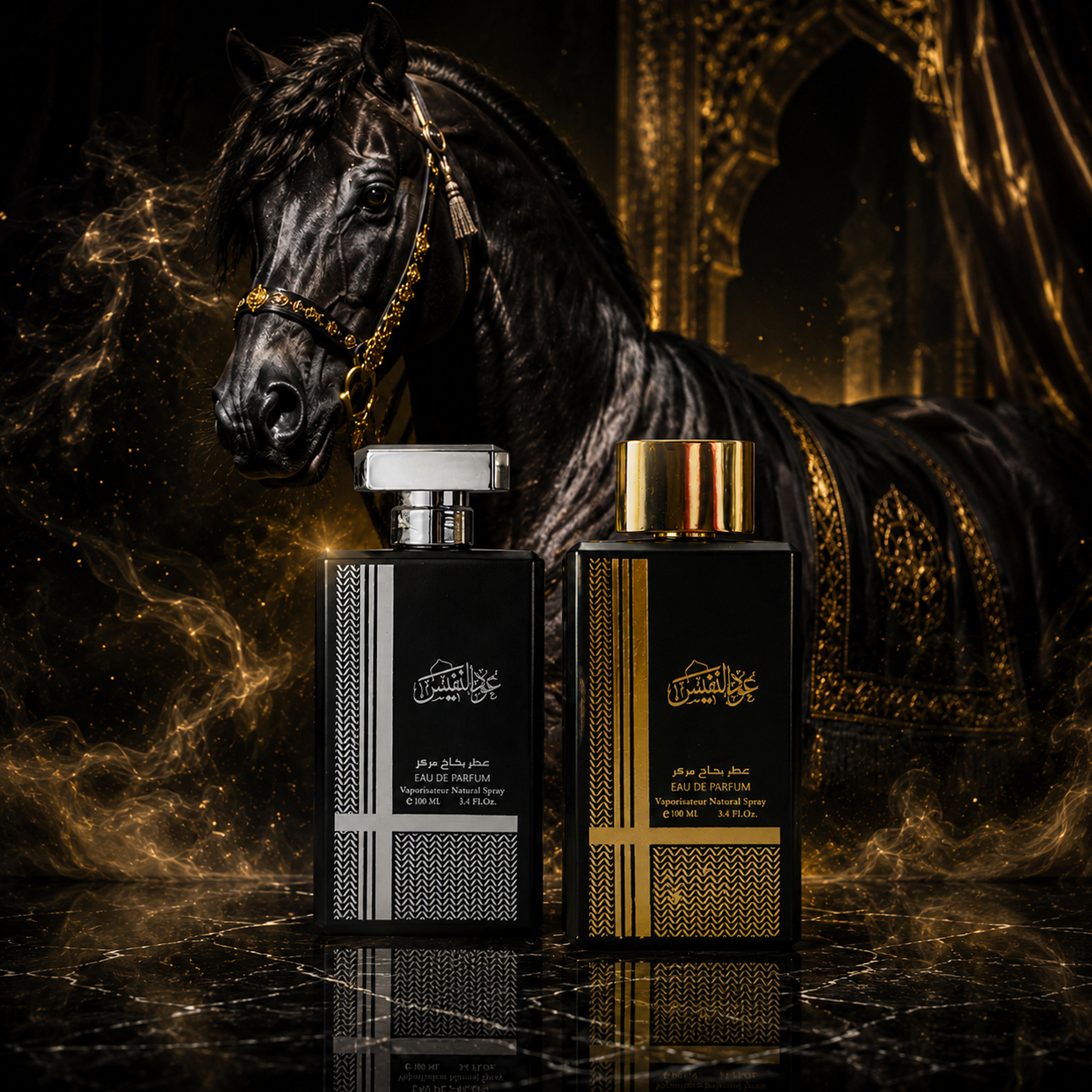 Oud Ul Nafees Gold & Silver Perfume Set